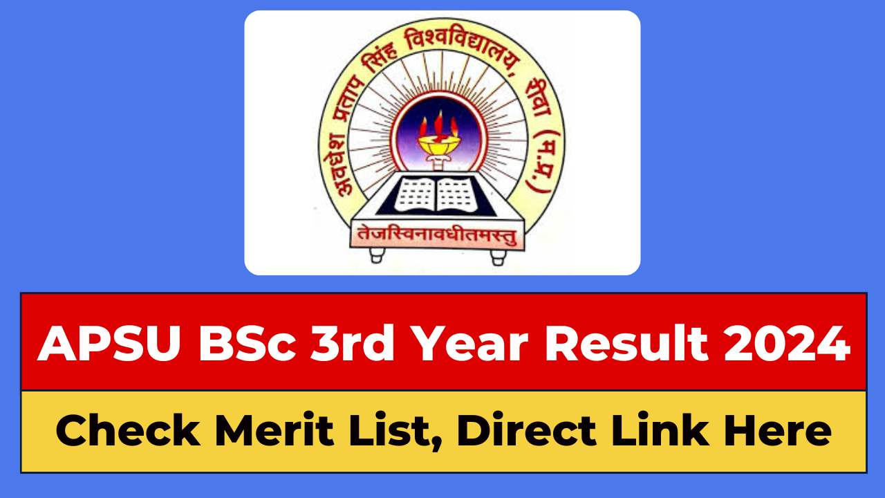 APSU BSc 3rd Year Result 2024