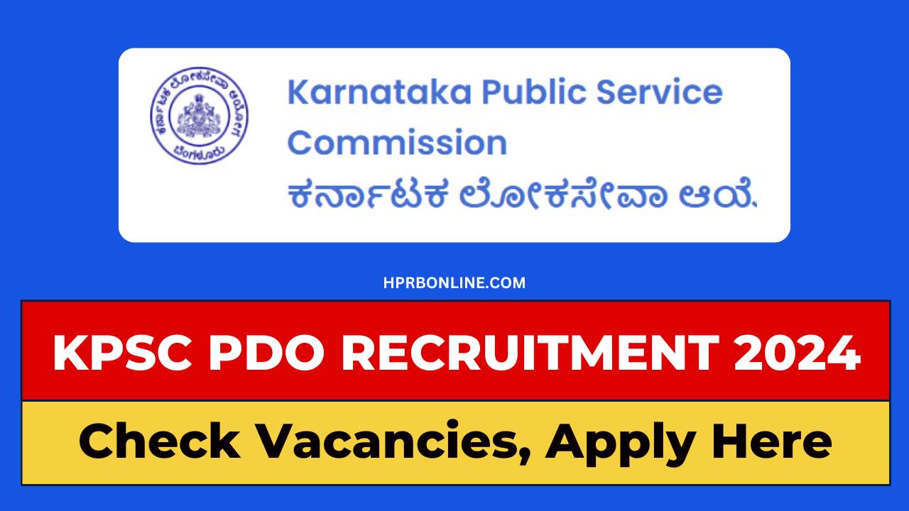 KPSC PDO Recruitment 2024