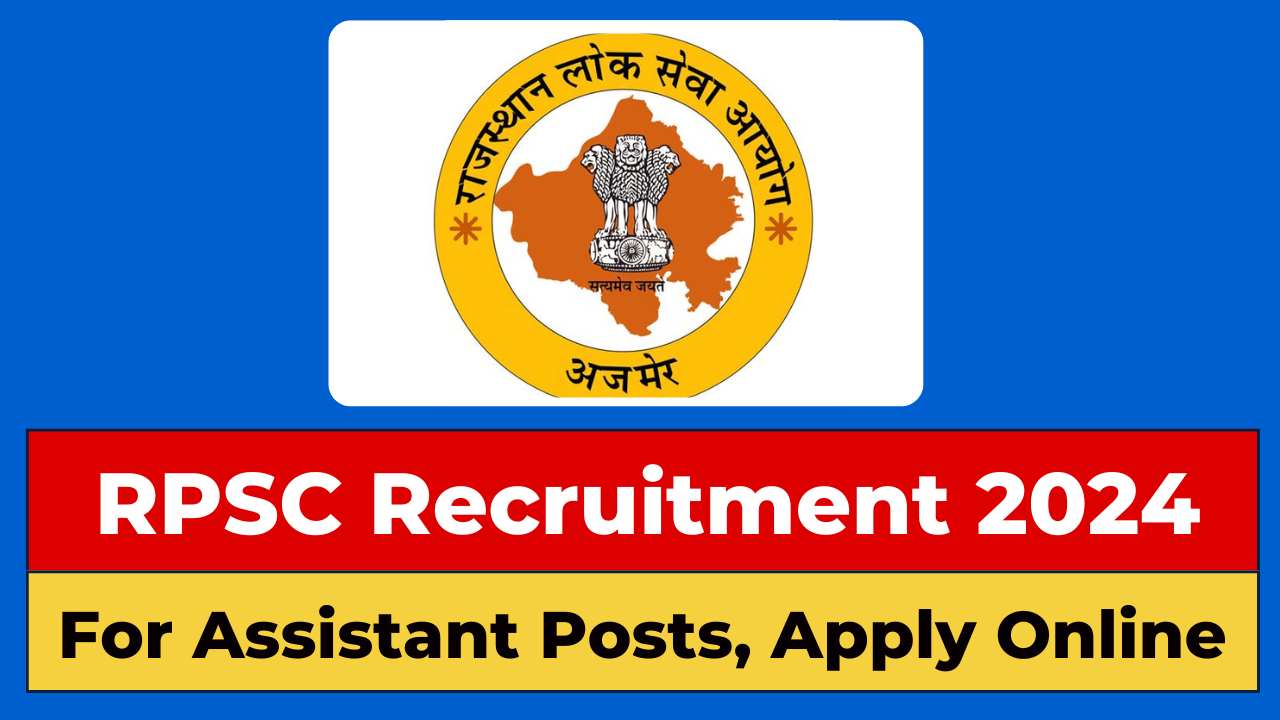 RPSC Technical Assistant Notification 2024