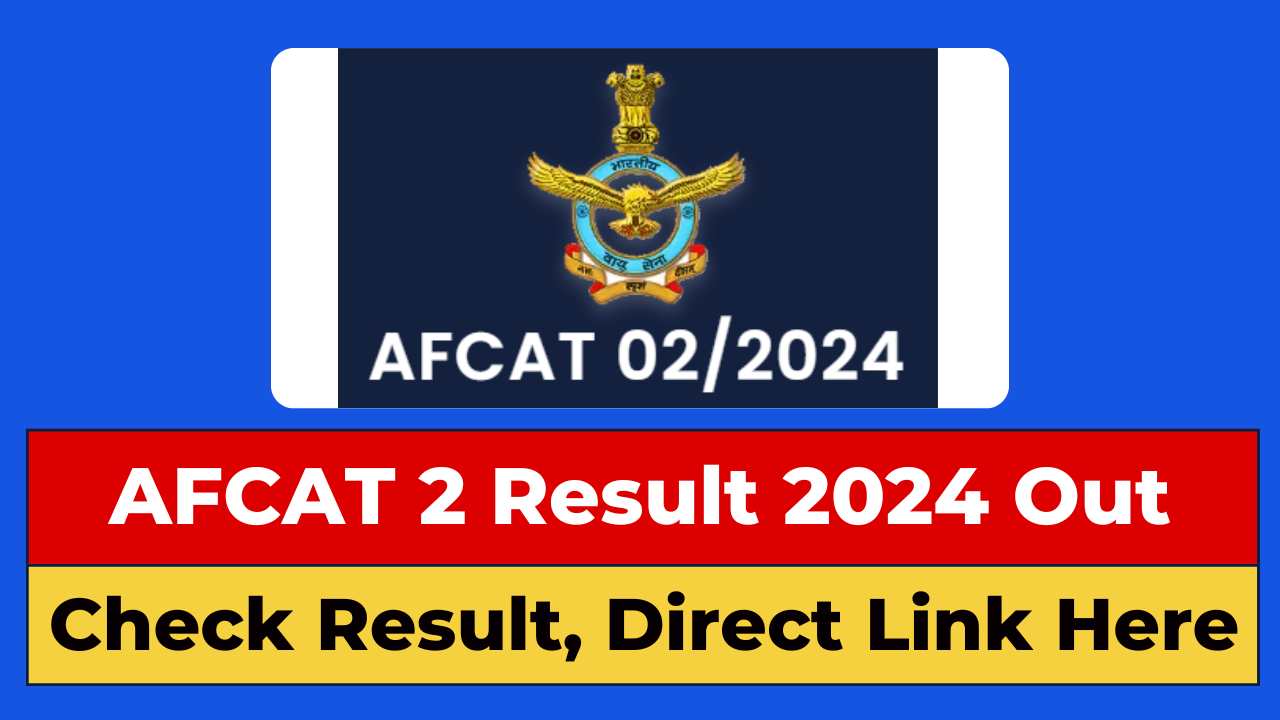 AFCAT 2 Result 2024 Out